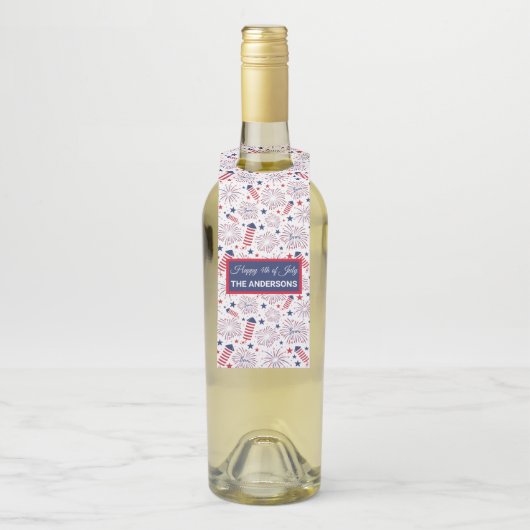 Vierde dag van de Onafhankelijkheidsdag BBQ Flessenhanger (Op fles)