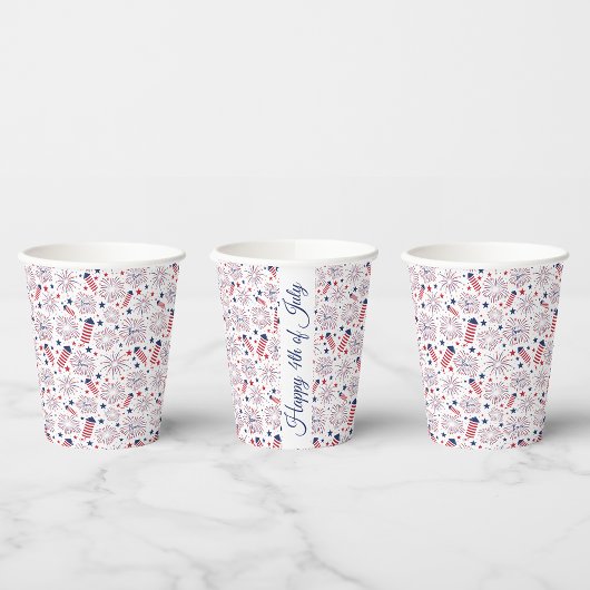 Vierde dag van de Onafhankelijkheidsdag BBQ Papieren Bekers