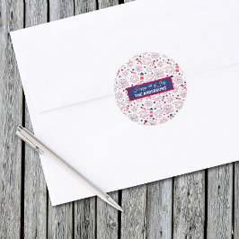 Vierde dag van de Onafhankelijkheidsdag BBQ Ronde Sticker