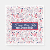 Vierde dag van de Onafhankelijkheidsdag BBQ Servet (Voorkant)