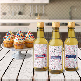 Vierde dag van de Onafhankelijkheidsdag BBQ Wijn Etiket