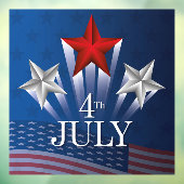 Vierde dag van de Onafhankelijkheidsdag Raamsticker (Vel 3)