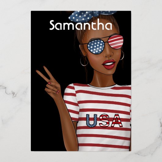 Vierde dag van de Onafhankelijkheidsdag van de Ver Folie Uitnodiging (Voorkant)