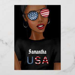 Vierde dag van de Onafhankelijkheidsdag van de Ver Folie Uitnodiging