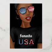 Vierde dag van de Onafhankelijkheidsdag van de Ver Folie Uitnodiging (Voorkant)