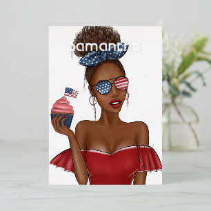 Vierde dag van de Onafhankelijkheidsdag van de Ver Folie Uitnodiging