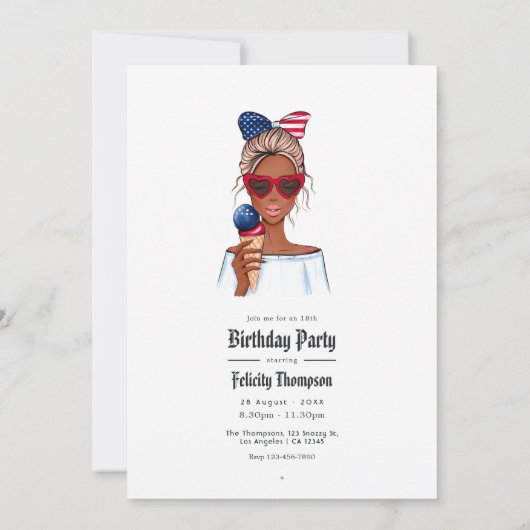 Vierde dag van de Onafhankelijkheidsdag van de Ver Kaart (Achterkant)