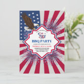 Vierde dag van de Onafhankelijkheidsdag van juli Kaart (Staand voorkant)