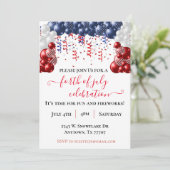 Vierde dag van de Onafhankelijkheidsdag van juli Kaart (Staand voorkant)