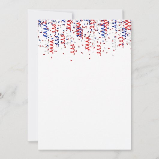 Vierde dag van de Onafhankelijkheidsdag van juli Kaart (Achterkant)