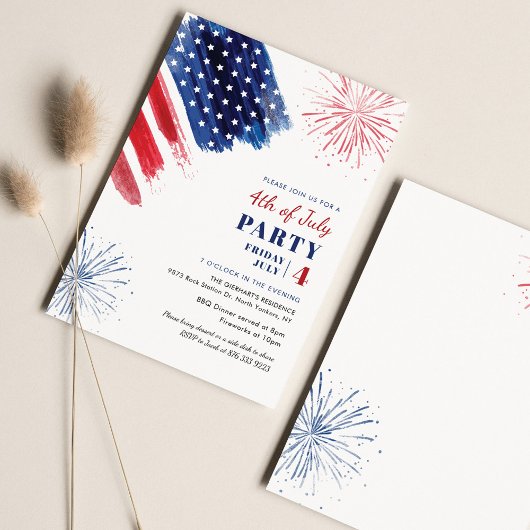 Vierde dag van de onafhankelijkheidsdag van juli kaart