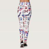 Vierde dag van de Onafhankelijkheidsdag van juli Leggings (Achterkant)