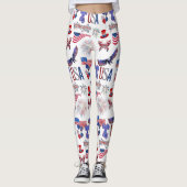 Vierde dag van de Onafhankelijkheidsdag van juli Leggings (Voorkant)