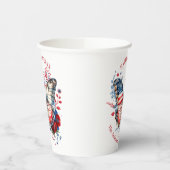 Vierde dag van de patriottische onafhankelijkheid  papieren bekers (Links)