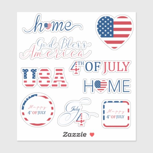 Vierde dag van de patriottische onafhankelijkheid  sticker (Vel)