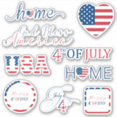 Vierde dag van de patriottische onafhankelijkheid  sticker (Voorkant)