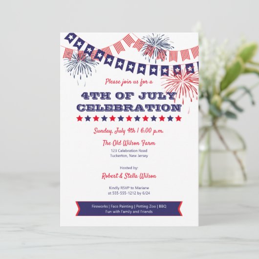 Vierde dag van de viering van het Vuurwerk van de  Kaart (Staand voorkant)