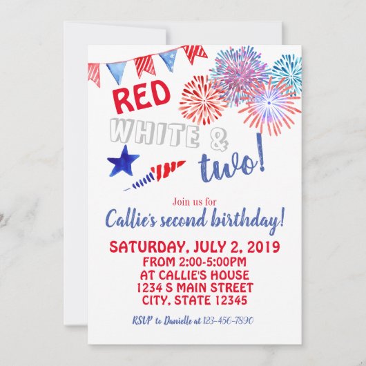 Vierde dag van juli kaart (Voorkant)