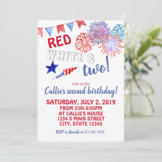 Vierde dag van juli kaart (Staand voorkant)