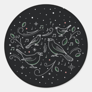 VIERDE DAG VAN KERSTMIS / Kerststickers Ronde Sticker