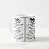 Vierde dag van onafhankelijkheid juli koffiemok (Voorkant links)