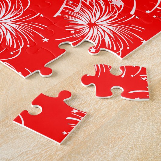 Vierde dag vuurwerk juli legpuzzel (Zijkant)