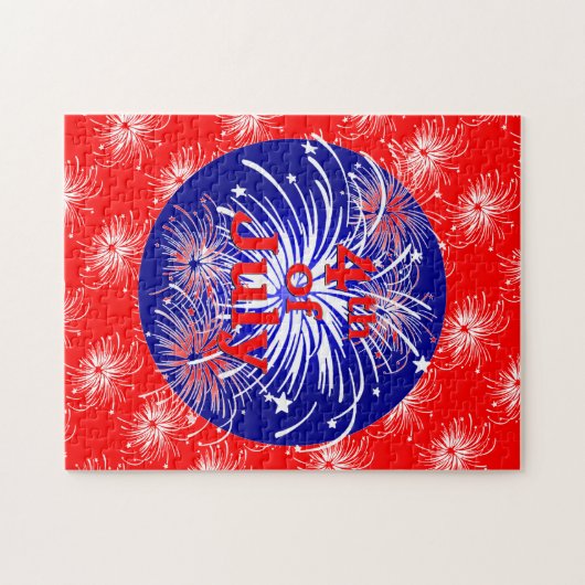 Vierde dag vuurwerk juli legpuzzel (Horizontaal)