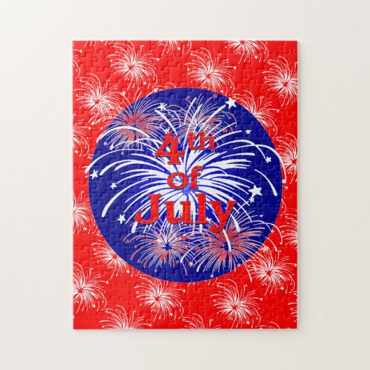 Vierde dag vuurwerk juli legpuzzel (Verticaal)