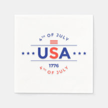 Vierde editie van de feestdag van juli Napkins