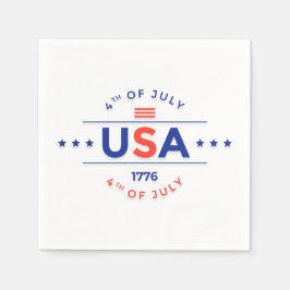 Vierde editie van de feestdag van juli Napkins Servet