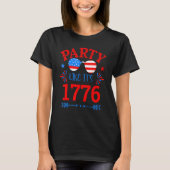 Vierde en 1776 onafhankelijkheidsdag gevierd t-shirt (Voorkant)