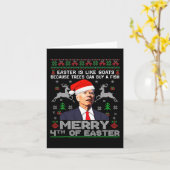 Vierde en vierde van paasvuurtje lelijke kerstMann Kaart (Gele Bloem)