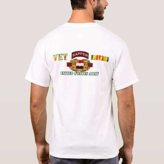 Vierde Engineer Battalion Vietnam T-shirt (Achterkant)