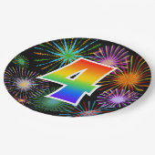 Vierde evenement - Fun, kleurrijk, Vet, Regenboog  Papieren Bordje (Gekanteld)