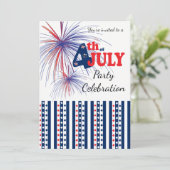 Vierde feestdag juli kaart (Staand voorkant)