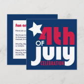 Vierde feestdag juli kaart (Voorkant / Achterkant)