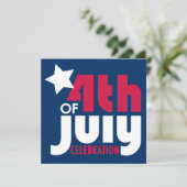 Vierde feestdag juli kaart (Staand voorkant)