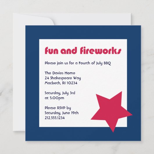 Vierde feestdag juli kaart (Achterkant)