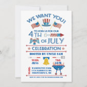 Vierde feestdag juli kaart (Voorkant)