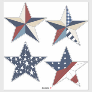 Vierde feestdag juli   Patriottische sterren Sticker