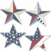 Vierde feestdag juli | Patriottische sterren Sticker (Voorkant)