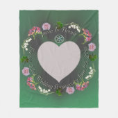 Vierde Floral, 22e Jubileum voor groen huwelijk Fleece Deken (Voorkant)