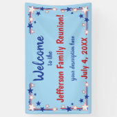 Vierde gezinsreünie Red White Blue van juli Spandoek (Verticaal)