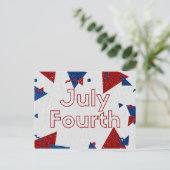 Vierde glitter juli briefkaart (Staand voorkant)