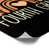 Vierde graad 4e regenboog eerste dag van de school poster (Hoek)