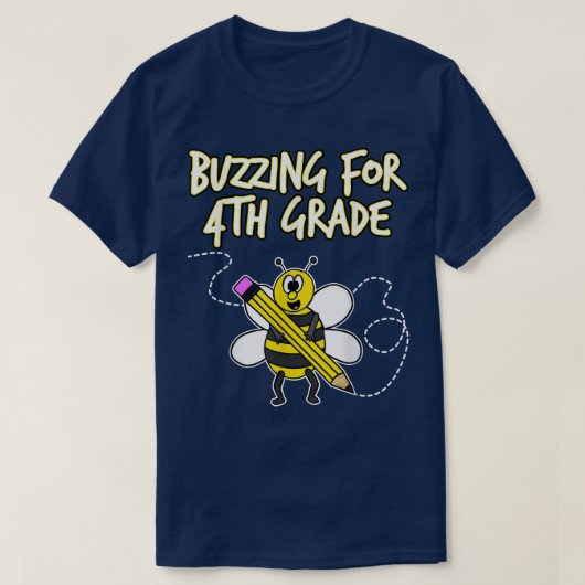Vierde graad bijen, buzzen voor de vierde graad, t t-shirt (Design voorkant)