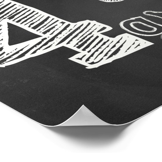 Vierde graad — bord van het krijtbord poster (Hoek)