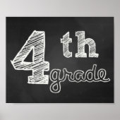Vierde graad — bord van het krijtbord poster (Voorkant)