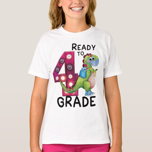 Vierde graad Dinosaur T-shirt (Voorkant)