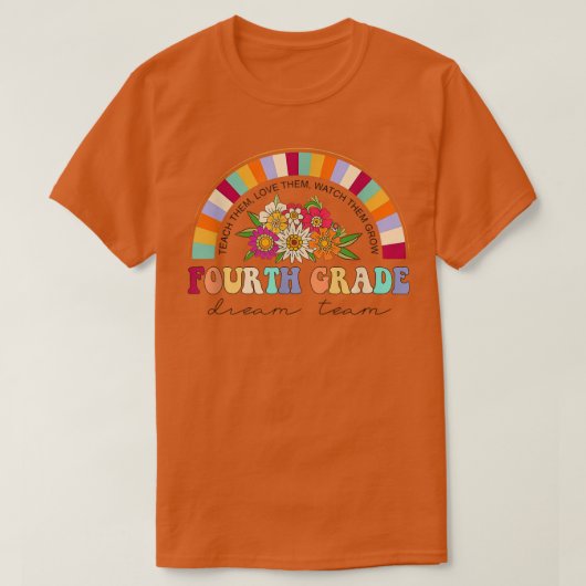 Vierde graad Dream Team Retro 4e graad terug naar  T-shirt (Design voorkant)